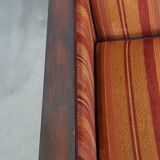 Canapé 2,5 places Art Déco en tissu coloré