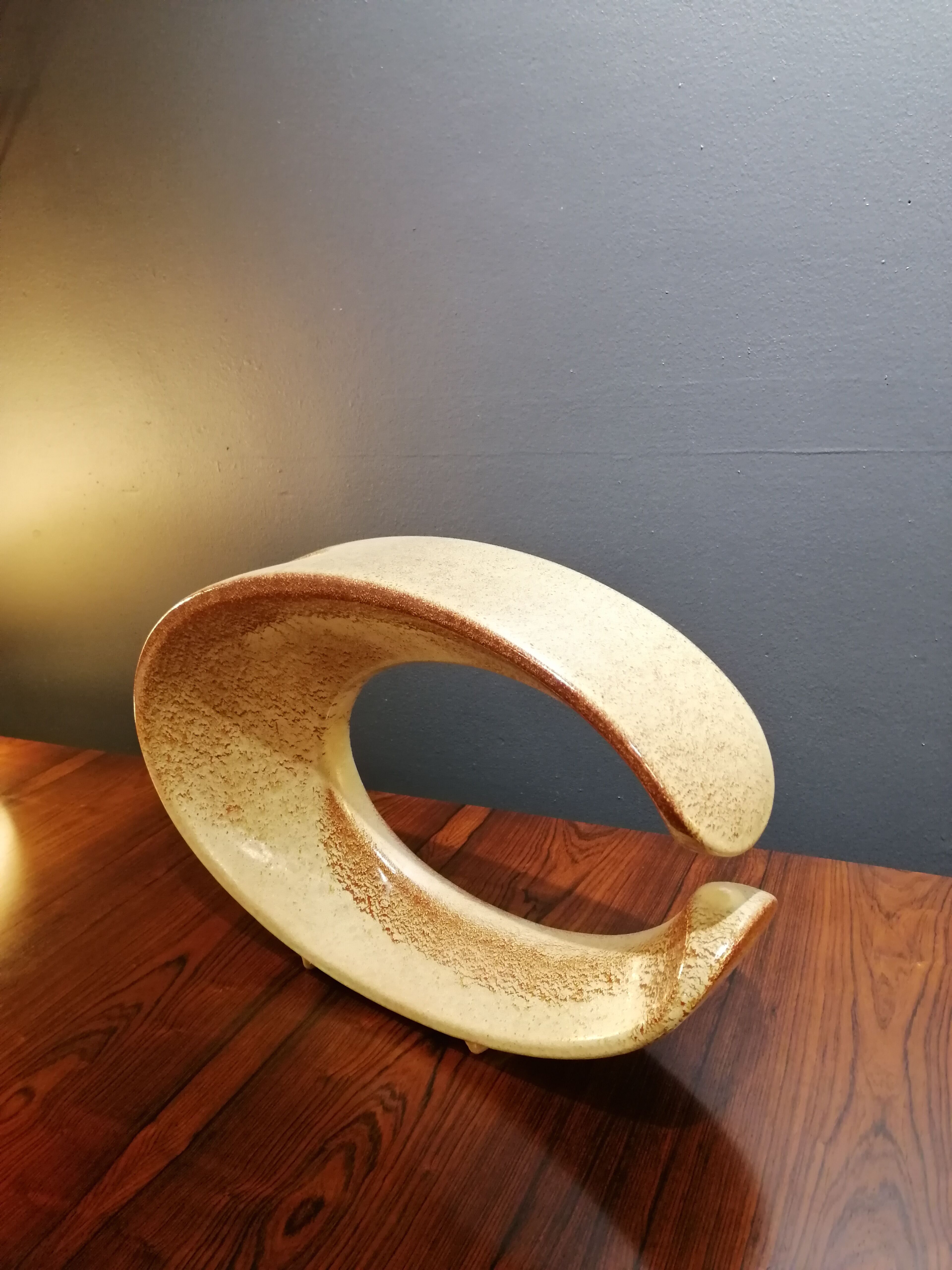 Vase de Roberto Rigon pour Bertoncello Ceramics, Italie, années 60