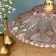 Vintage pink molded glass lampshade pendant light - tableware collection -