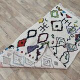 Handmade wool Berber rug 195 X 100 CM