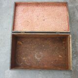 Wooden crate painted in grey