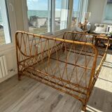 Bamboo and rattan bed