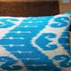 Hand Crafted Silk Ikat Lumbar Cushion Cover, Sky Blue Wave Pillow Case