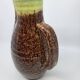 Pichet Pottery from Accolay in glazed ceramic, Brown and Yellow, France 1970.