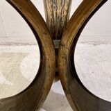 Mid-Century Glass And Bronze Coffee Table, 1960s