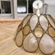 Beige mother-of-pearl "Petals" pendant