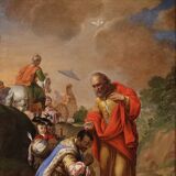 17th century Flemish painting, Saint Philip baptizing the eunuch