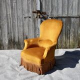 Velvet armchair, 20th century