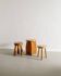 Set of Three Swedish Vintage Wooden Stools, 1970s