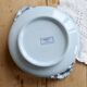 Antique earthenware salad bowl Sarreguemines U&C model Mimosa blue