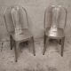 Paire de chaises industrielles métalliques