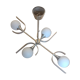 Chandelier chrome and opaline 4 burners