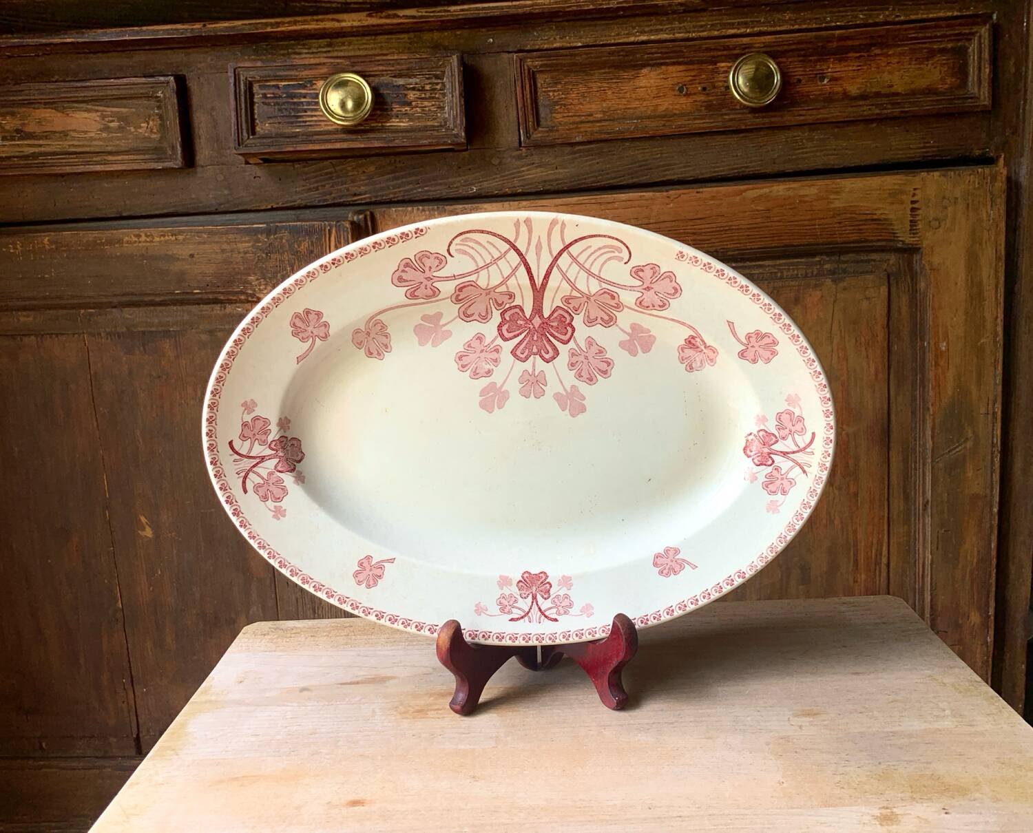 1900s oval serving dish KG Lunéville Lucien