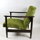 GFM-142 Armchair in Olive green attributed to Edmund Homa, 1970s - brown wood