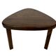 Set of 3 brutalist oak oval side or nesting tables minimalist design 1970s