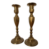 Pair of brass candlesticks