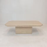 Italian travertine coffee table, 1980's