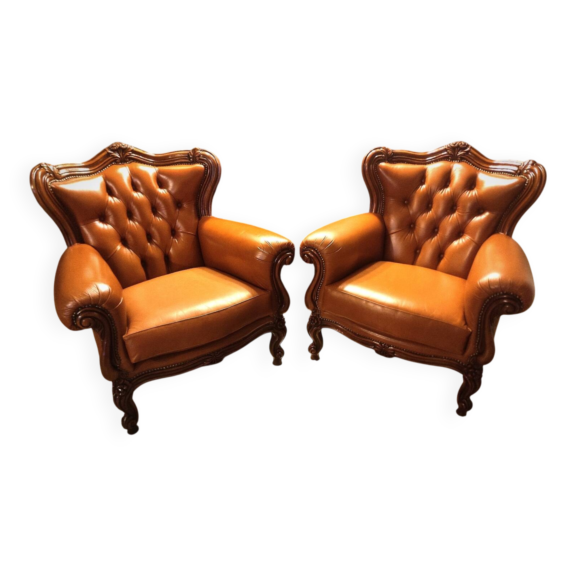 Pair of baroque armchairs