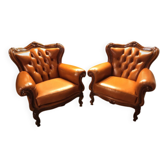 Pair of baroque armchairs