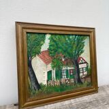 Country house landscape painting