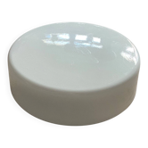 Large wall lamp with white opaline glass, vintage ceiling light, 26 cm.