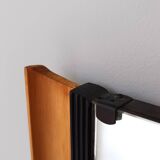 Rectangular Ebonized beech and Maple Wall Mirror Attr. to Paolo Buffa, Ital