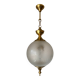 70s frosted engraved globe lantern chandelier