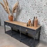 Grande table de drapier patinée (rénovée)