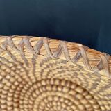 Woven straw basket
