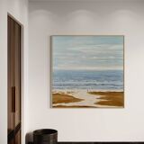 Solitude au bord de la mer 100x100