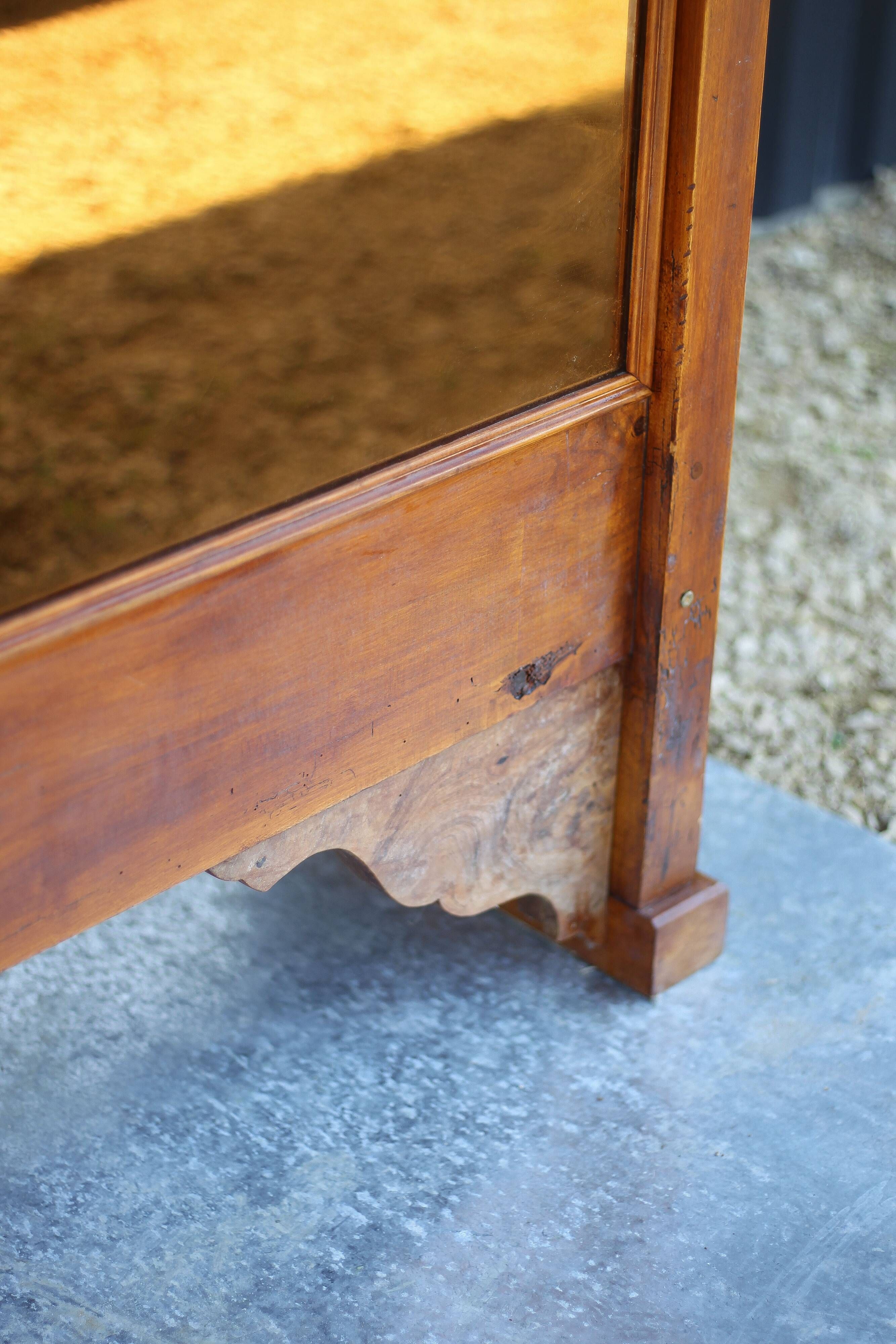 Handcrafted wooden bar, mirror bar and marble slab, wooden furniture