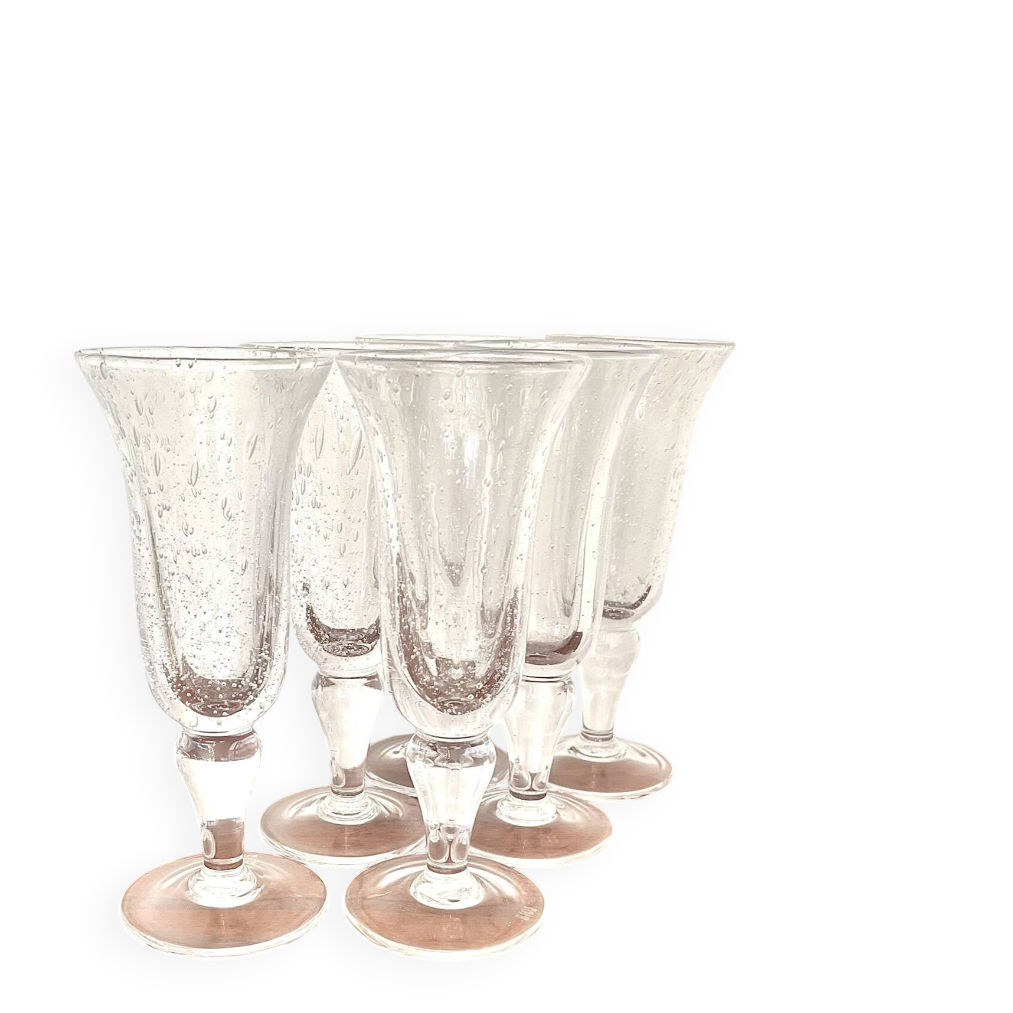 Série de 6 verres Biot signés