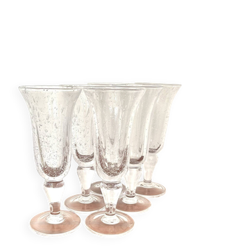 Set of 6 signed Biot glasses