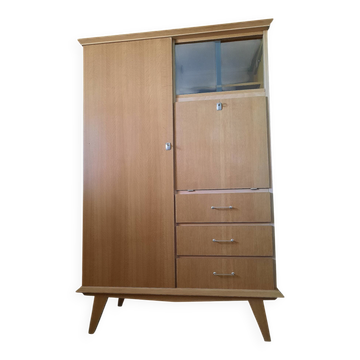 Armoire secrétaire vintage rénovée