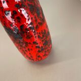 Rare Super Color Crusty Fat Lava Multi-Color Vase Scheurich, Germany WGP, 1970s