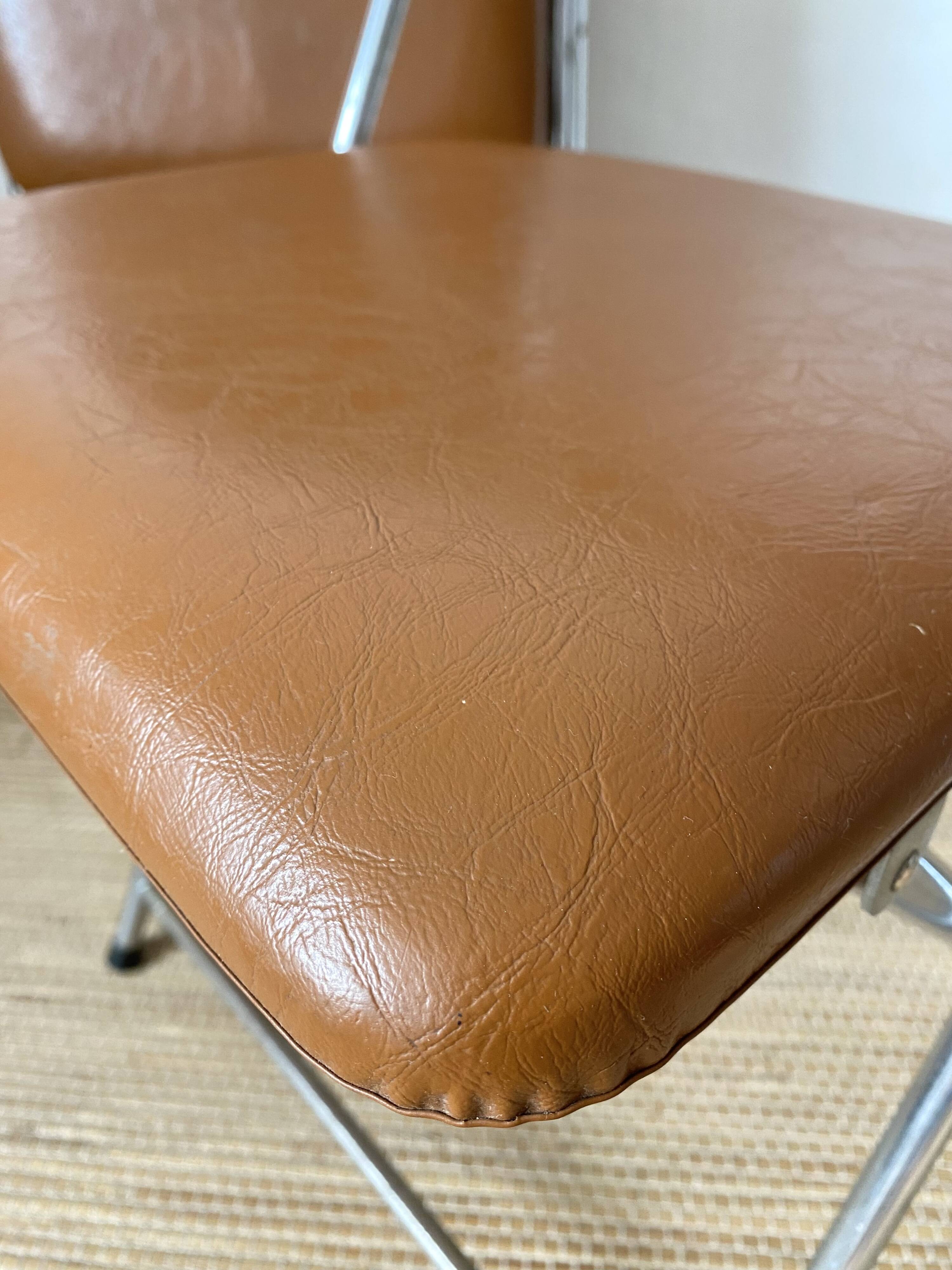 Vintage chrome folding chairs