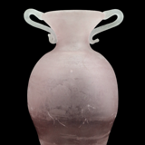 Vase/amphora satin pink and white, Murano Nason