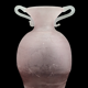 Vase/amphore rose et blanc, Murano Nason
