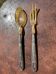 Antique Art Deco Salad Cutlery - Silver-Plated Handles