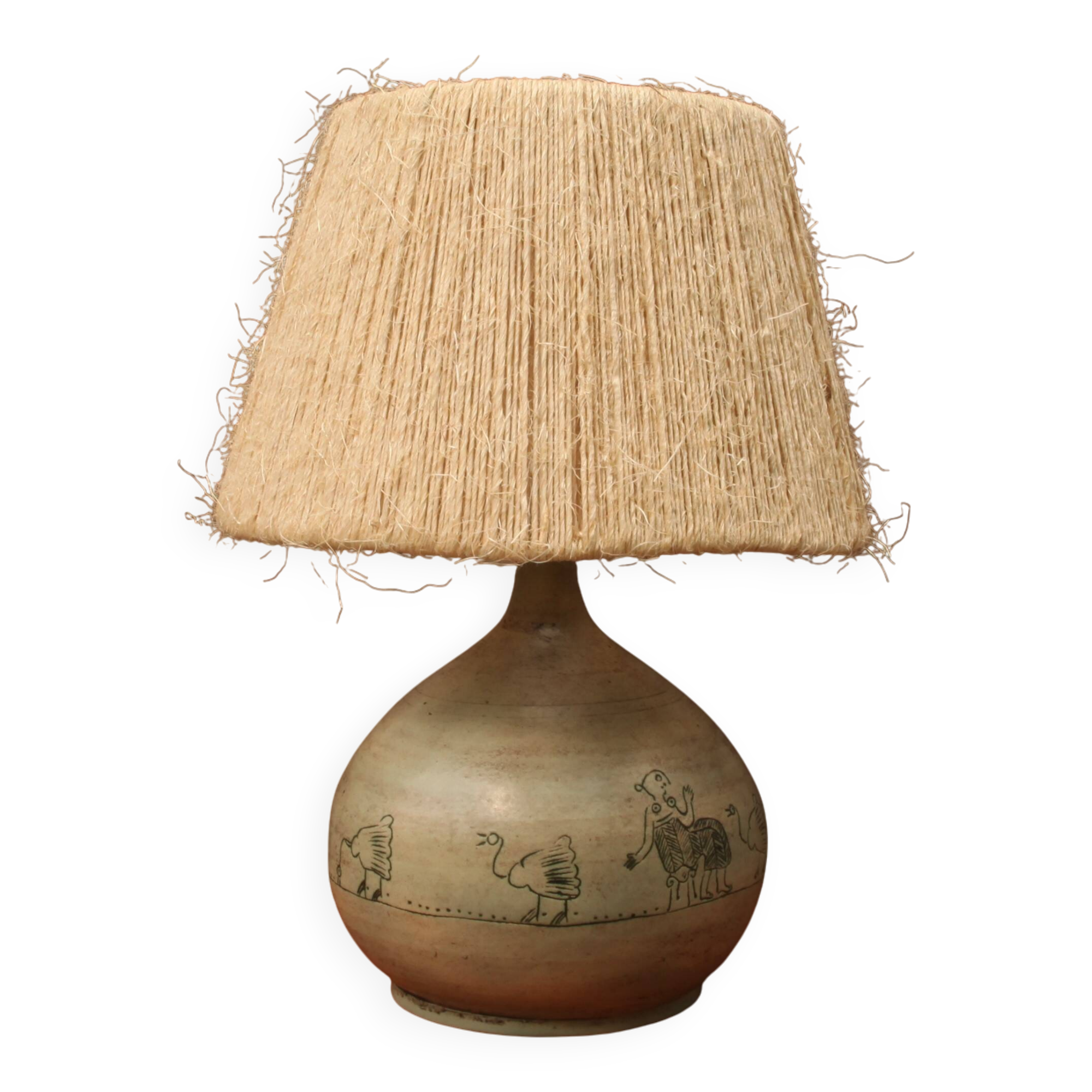 Jacques Blin ceramic lamp, bird model