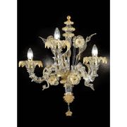 Italian Murano Glass Ca’ Rezzonico – Handcrafted Gold Floral Motif Design