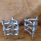 Bougeoirs nagel/stoff modulables (6) vintage