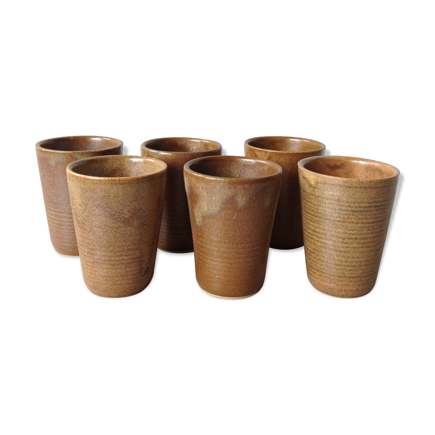 Set of 6 glasses in sandstone  Digoin