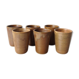 Set of 6 glasses in sandstone  Digoin