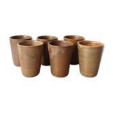 Lot de 6 verres en grès  Digoin
