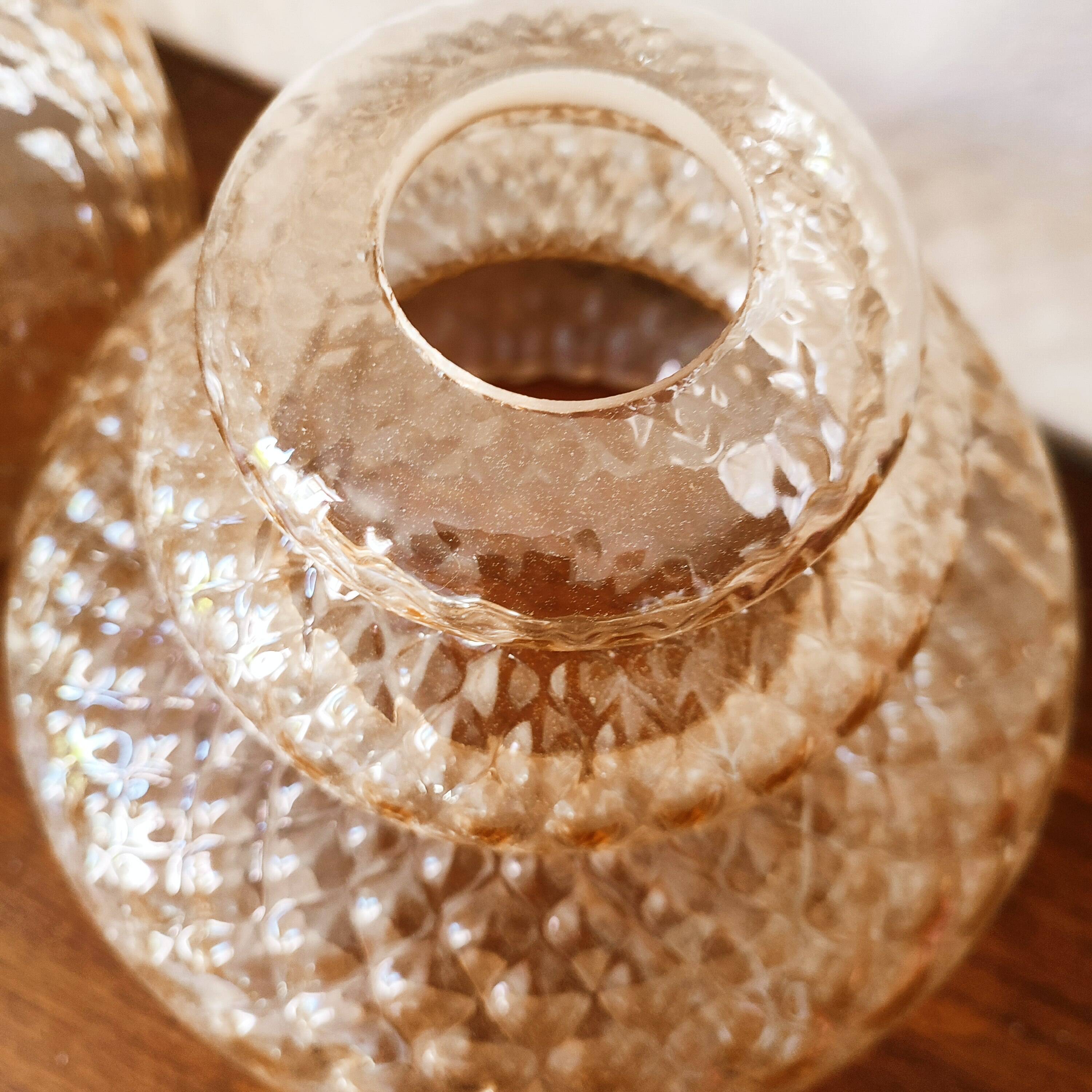Paire de globes en verre irisé empoli