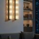 Pair of vintage XXL Bakelite diamond glass wall lights with 4 bulbs.