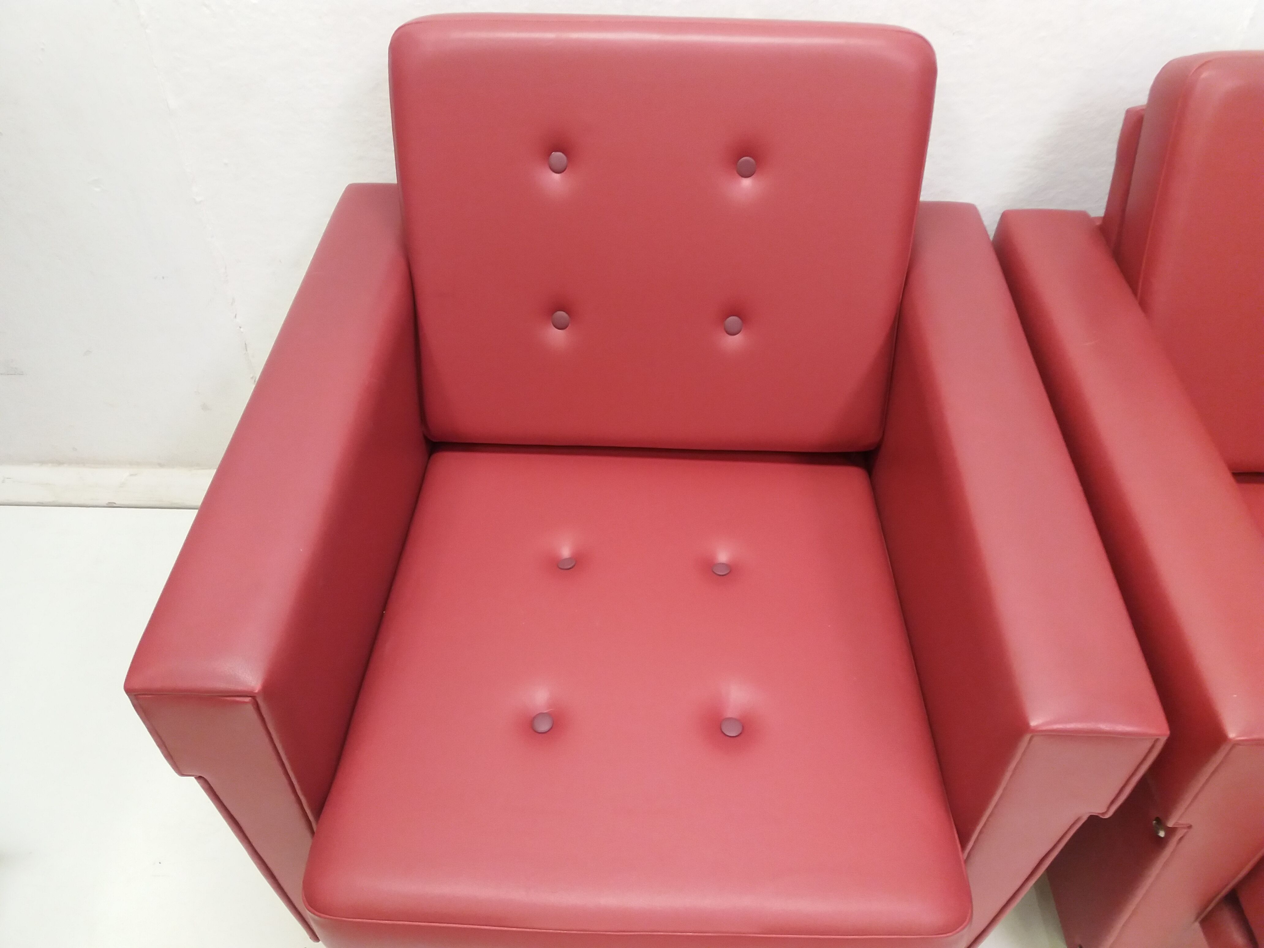 1970 Pair of Brussels style armchairs, Czechoslovakia
