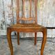 Antique Art Nouveau Chair Wood + Woven Straw Seat Vintage #D844
