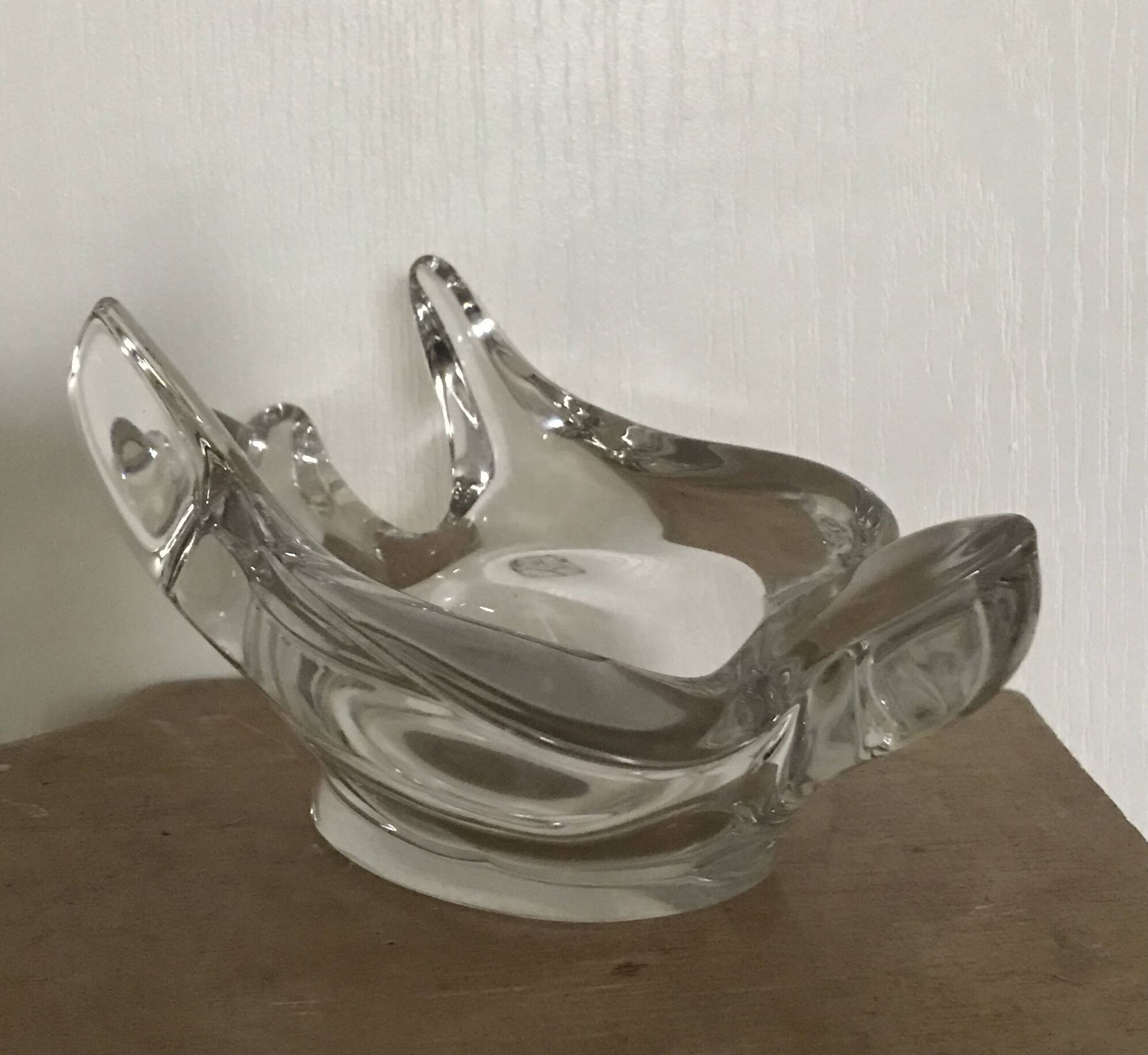 Vide-poche presse-papiers en forme d’oiseau, hirondelle en cristal